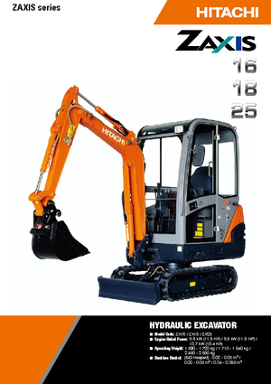 Mini-graafmachines Hitachi ZX 16