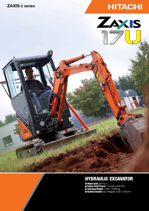 Mini-graafmachines Hitachi ZX 17 U-2