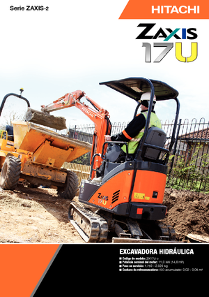 Mini-graafmachines Hitachi ZX 17 U-2