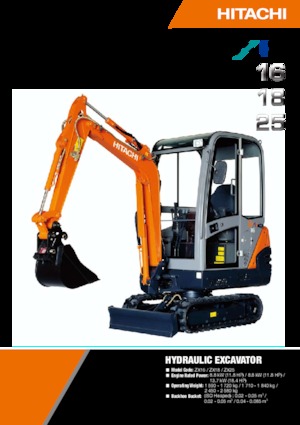 Mini-graafmachines Hitachi ZX 25