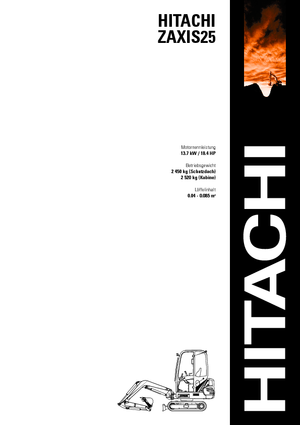 Mini-graafmachines Hitachi ZX 25