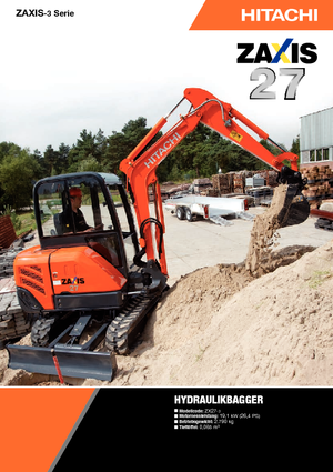 Mini-graafmachines Hitachi ZX 27-3
