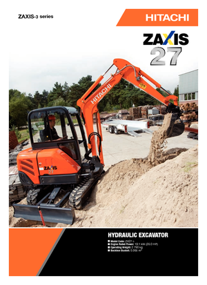 Mini-graafmachines Hitachi ZX 27-3