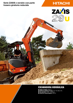 Mini-graafmachines Hitachi ZX 29 U 3