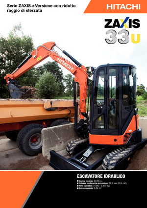Mini-graafmachines Hitachi ZX 33 U 3