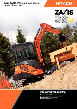 Mini-graafmachines Hitachi ZX 38 U 3