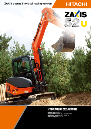 Mini-graafmachines Hitachi ZX 52 U 3