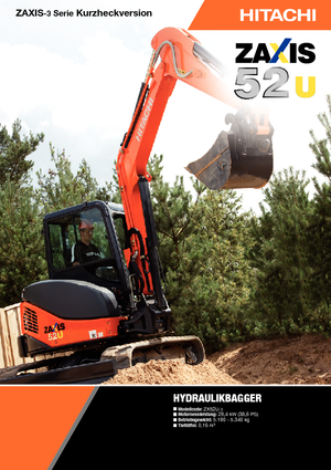 Mini-graafmachines Hitachi ZX 52 U 3