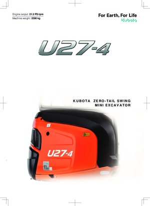 Mini-graafmachines Kubota U27-4 NGL