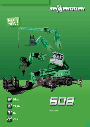 Mobiele kranen - Telescooparm Sennebogen 608 Multicrane