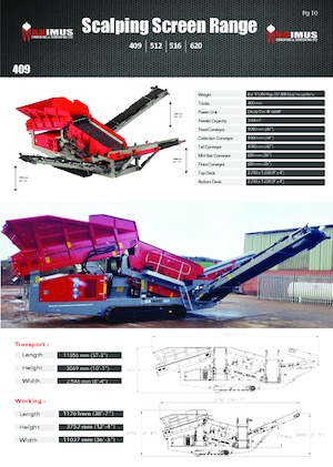 Mobiele zeefinstallaties Maximus 409