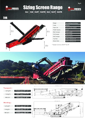 Mobiele zeefinstallaties Maximus 518