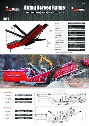Mobiele zeefinstallaties Maximus 518T