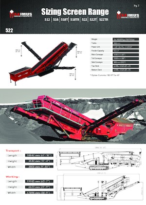 Mobiele zeefinstallaties Maximus 522