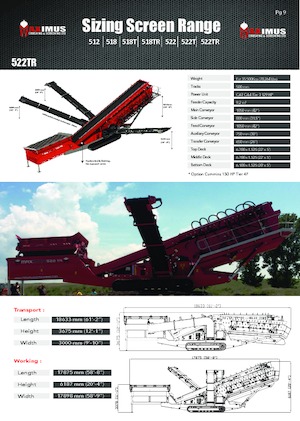 Mobiele zeefinstallaties Maximus 522 TR