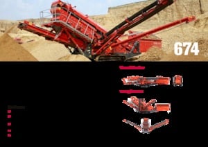 Mobiele zeefinstallaties Terex-Finlay 674
