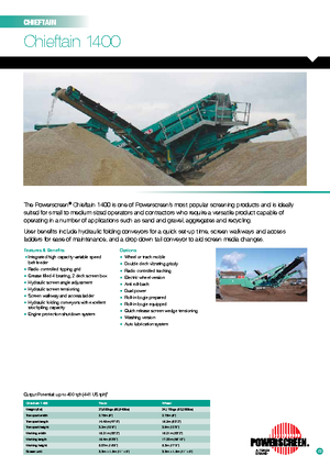 Mobiele zeefinstallaties Powerscreen Chieftain 1400