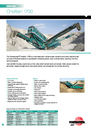 Mobiele zeefinstallaties Powerscreen Chieftain 1700-2D