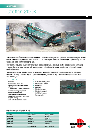Mobiele zeefinstallaties Powerscreen Chieftain 2100 X 3D