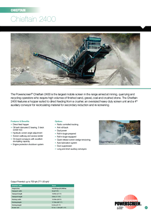 Mobiele zeefinstallaties Powerscreen Chieftain 2400-3D