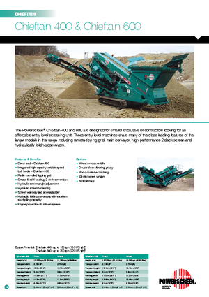 Mobiele zeefinstallaties Powerscreen Chieftain 400 Rad