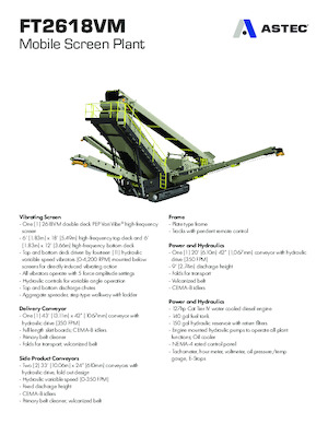 Mobiele zeefinstallaties Astec FT2618VM