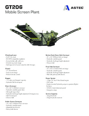 Mobiele zeefinstallaties Astec GT206