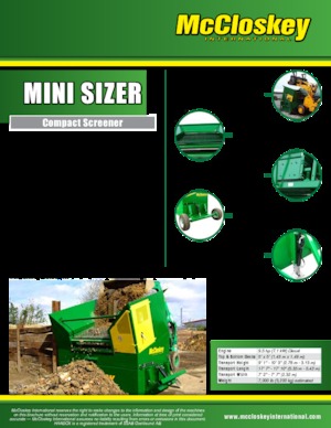 Mobiele zeefinstallaties McCloskey MiniSizer