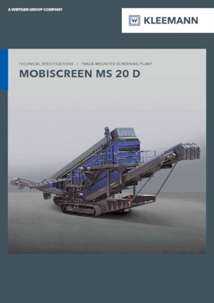 Mobiele zeefinstallaties Kleemann MS 20 D