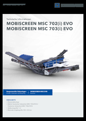 Mobiele zeefinstallaties Kleemann MSC 702i EVO