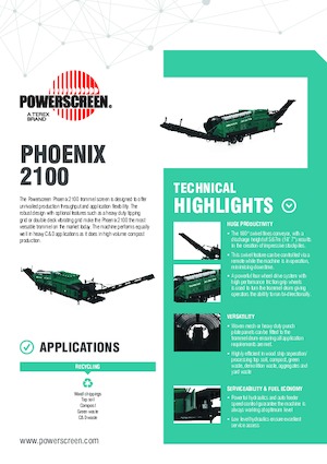 Mobiele zeefinstallaties met trommel Powerscreen Phoenix 2100