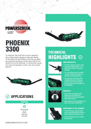 Mobiele zeefinstallaties met trommel Powerscreen Phoenix 3300