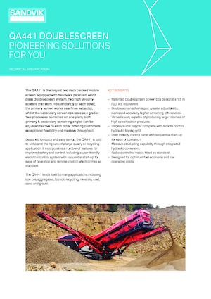 Mobiele zeefinstallaties Sandvik QA 441