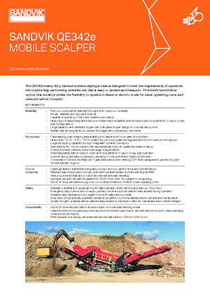 Mobiele zeefinstallaties Sandvik QE342e