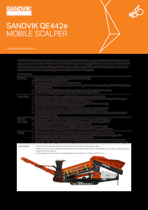 Mobiele zeefinstallaties Sandvik QE442e