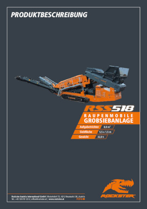 Mobiele zeefinstallaties Rockster RSS518