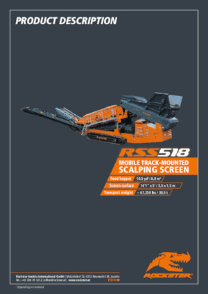 Mobiele zeefinstallaties Rockster RSS518