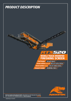Mobiele zeefinstallaties Rockster RTS520