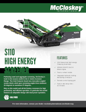 Mobiele zeefinstallaties McCloskey S110