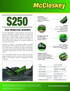 Mobiele zeefinstallaties McCloskey S250
