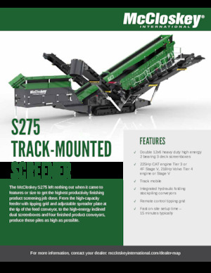 Mobiele zeefinstallaties McCloskey S275