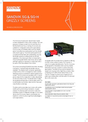 Mobiele zeefinstallaties Sandvik SG1841
