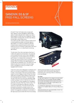 Mobiele zeefinstallaties Sandvik SF1443