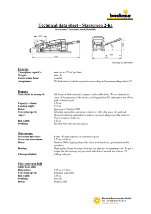 Mobiele zeefinstallaties Backers 2-ha