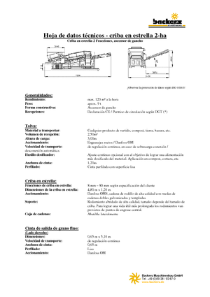 Mobiele zeefinstallaties Backers 2-ha