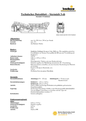 Mobiele zeefinstallaties Backers Sternsieb 3-sb