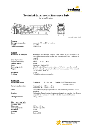 Mobiele zeefinstallaties Backers Sternsieb 3-sb