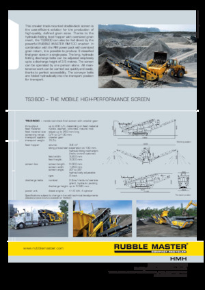 Mobiele zeefinstallaties Rubble Master TS3600
