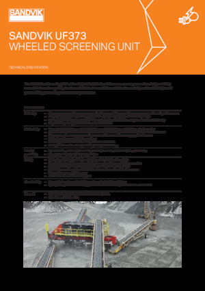 Mobiele zeefinstallaties Sandvik UF373