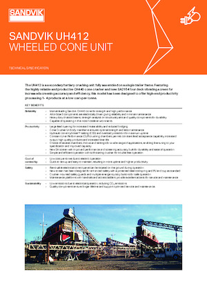 Mobiele zeefinstallaties Sandvik UH412